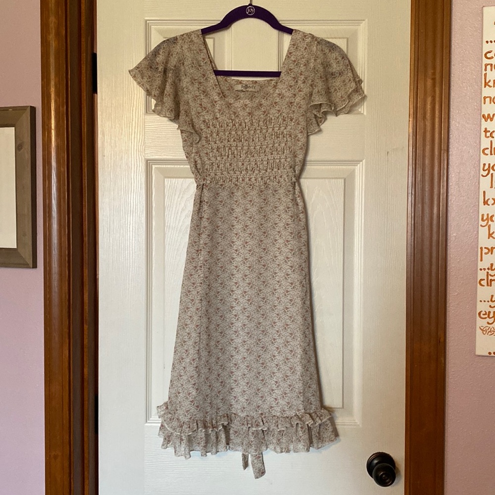 Romy, XS, sheer, lined, floral dress